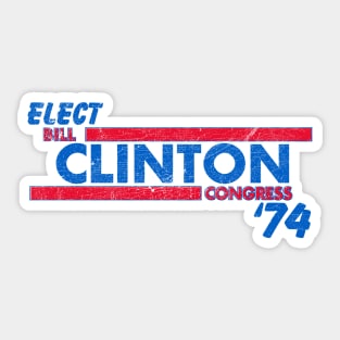 Elect Clinton Congress '74 Sticker